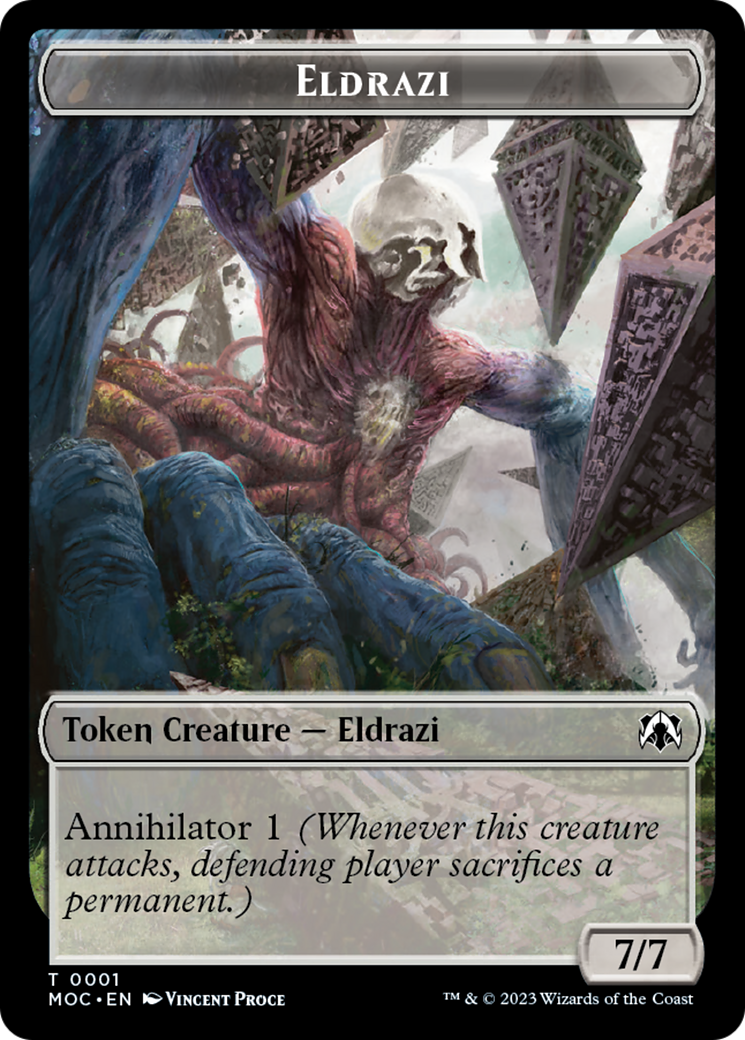 Goblin // Eldrazi Double-Sided Token [March of the Machine Commander Tokens] | Clutch Gaming