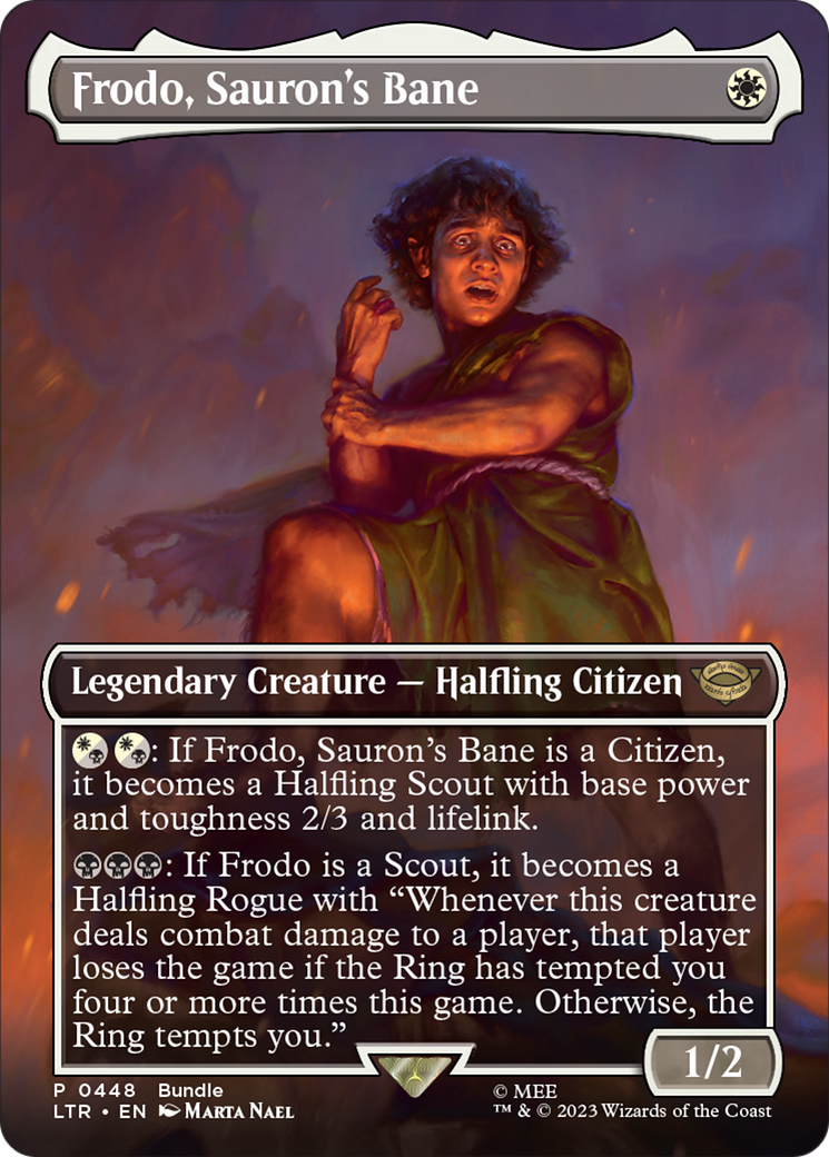 Frodo, Sauron's Bane (Borderless Alternate Art) [The Lord of the Rings: Tales of Middle-Earth] | Clutch Gaming