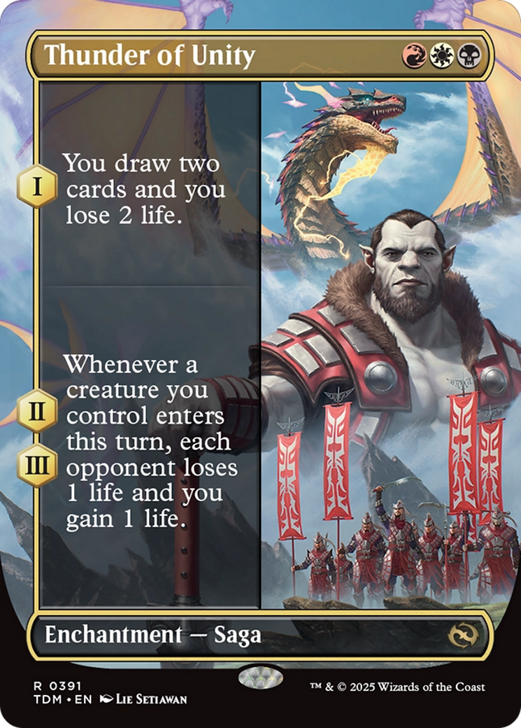 Thunder of Unity (Borderless) [Tarkir: Dragonstorm] | Clutch Gaming