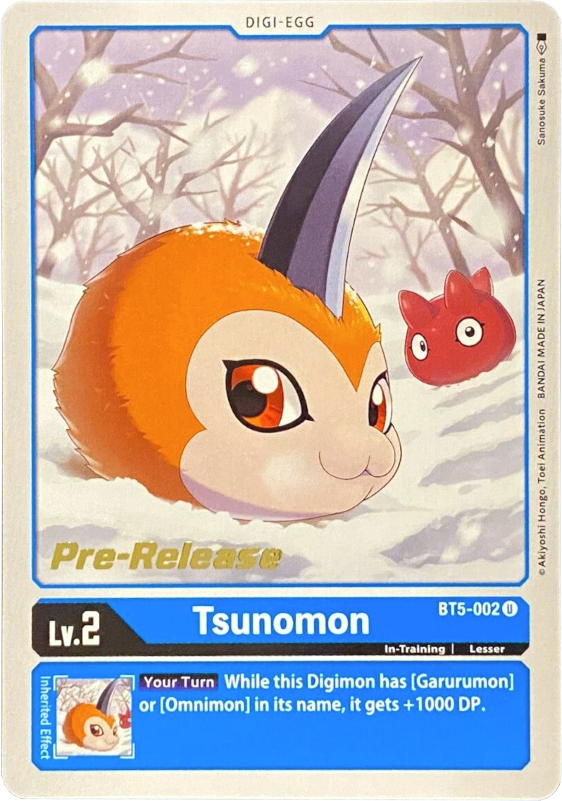 Tsunomon [BT5-002] [Battle of Omni Pre-Release Promos] | Clutch Gaming