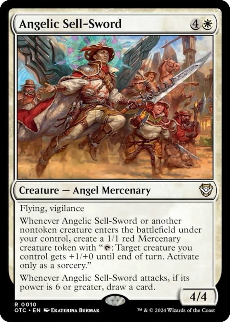 Angelic Sell-Sword [Outlaws of Thunder Junction Commander] | Clutch Gaming