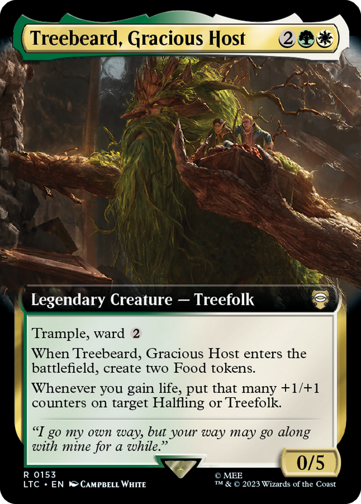 Treebeard, Gracious Host (Extended Art) [The Lord of the Rings: Tales of Middle-Earth Commander] | Clutch Gaming