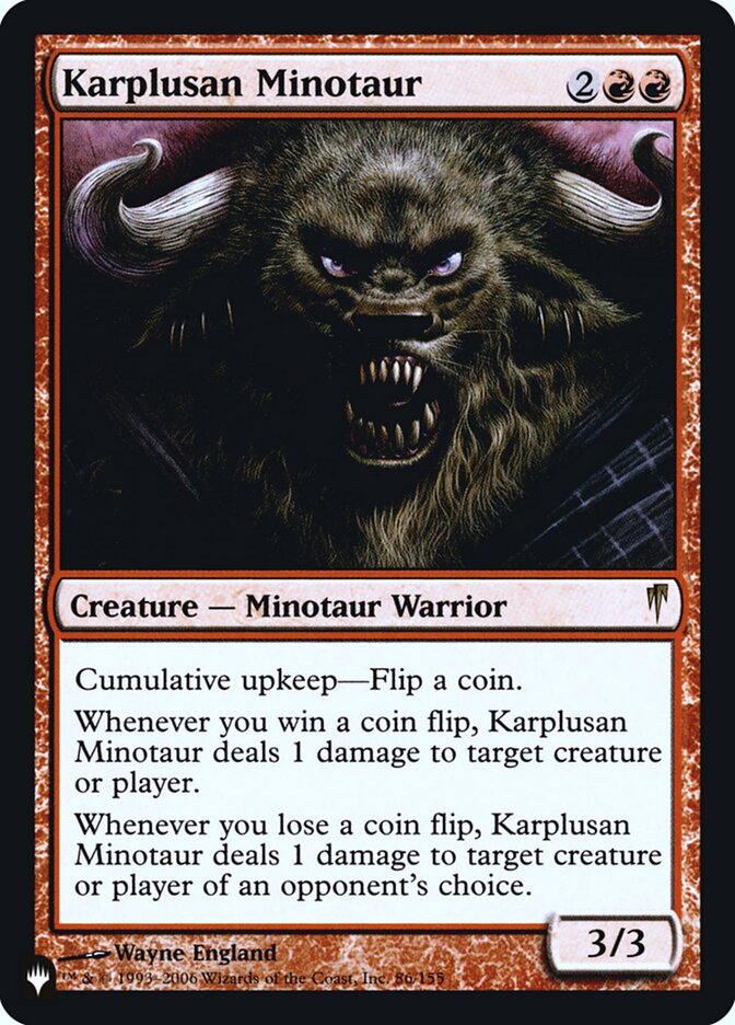 Karplusan Minotaur [Secret Lair: Heads I Win, Tails You Lose] | Clutch Gaming