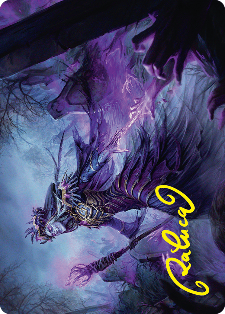 Zul Ashur, Lich Lord Art Card (10/54) (Gold-Stamped Signature) [Foundations Art Series] | Clutch Gaming