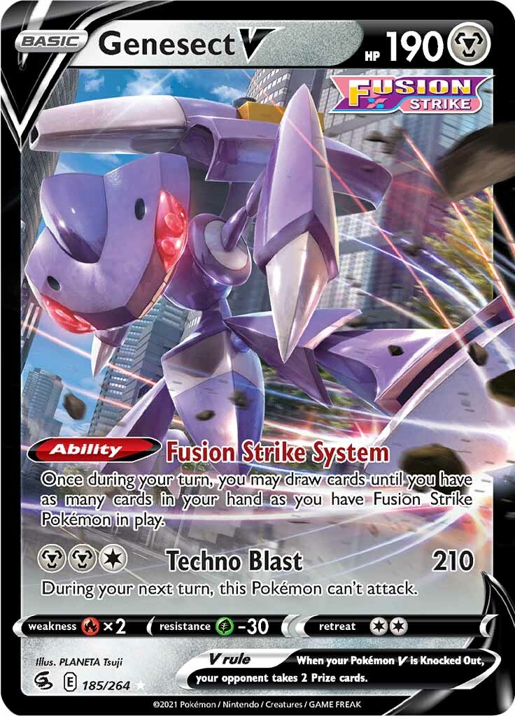 Genesect V (185/264) [Sword & Shield: Fusion Strike] | Clutch Gaming