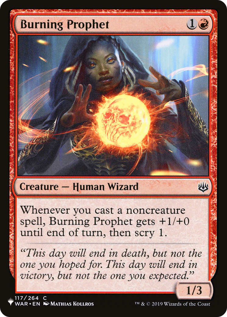 Burning Prophet [The List Reprints] | Clutch Gaming