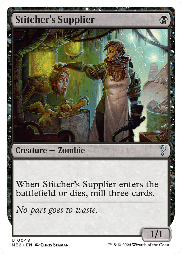 Stitcher's Supplier (White Border) [Mystery Booster 2] | Clutch Gaming