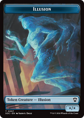 Spirit (0006) // Illusion Double-Sided Token [Secrets of Strixhaven Commander Tokens] | Clutch Gaming