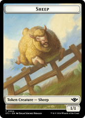 Sheep // Plot Double-Sided Token [Outlaws of Thunder Junction Tokens] | Clutch Gaming