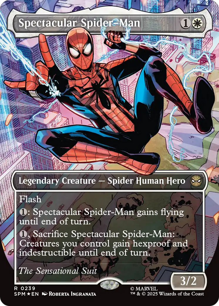 Spectacular Spider-Man (0239) (Borderless) (Textured Foil) [Marvel's Spider-Man] | Clutch Gaming