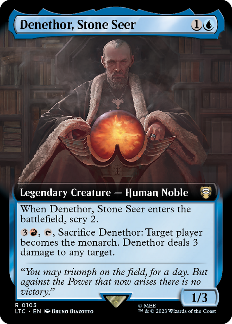 Denethor, Stone Seer (Extended Art) [The Lord of the Rings: Tales of Middle-Earth Commander] | Clutch Gaming