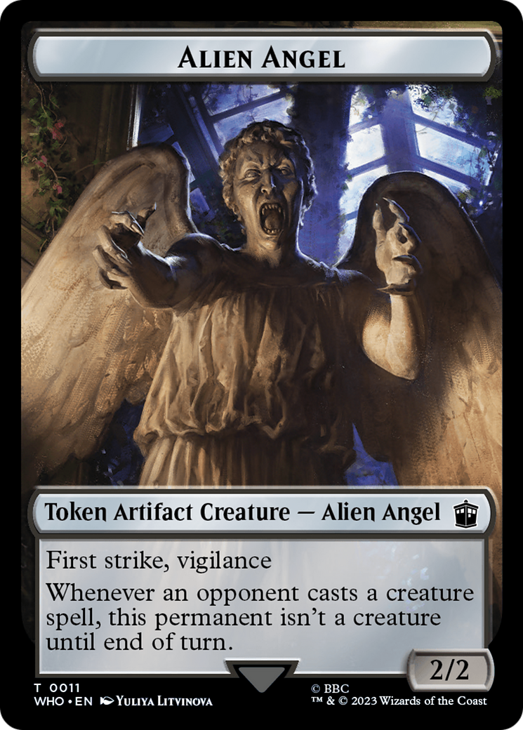 Alien Angel // Mark of the Rani Double-Sided Token [Doctor Who Tokens] | Clutch Gaming