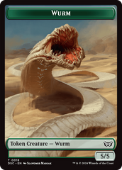 Wurm (0018) // Fractal Double-Sided Token [Duskmourn: House of Horror Commander Tokens] | Clutch Gaming