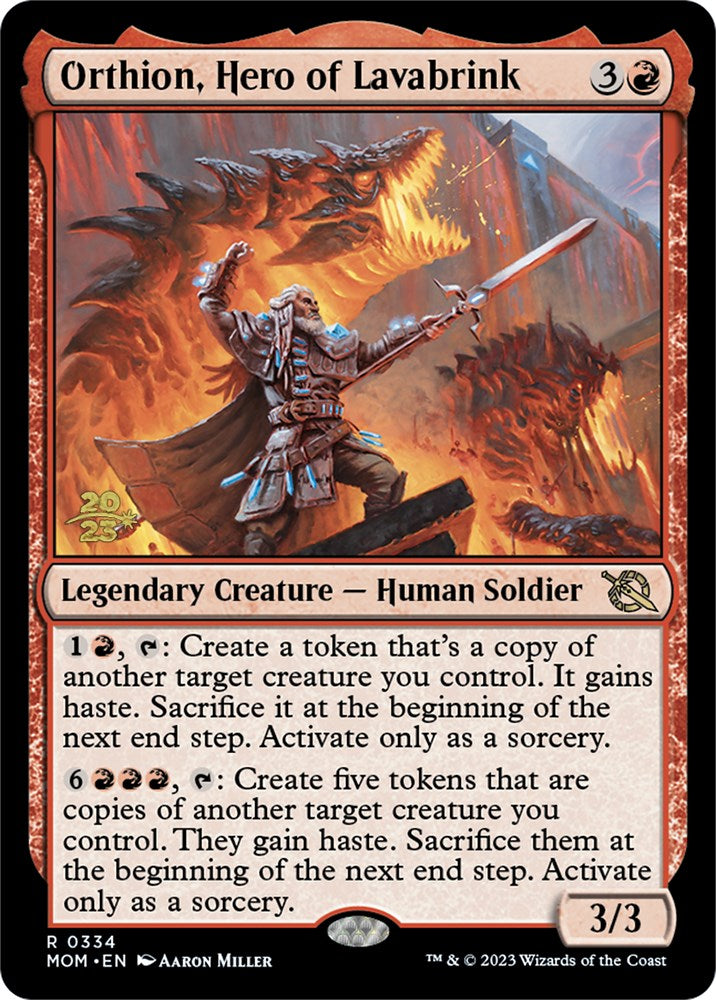 Orthion, Hero of Lavabrink [March of the Machine Prerelease Promos] | Clutch Gaming