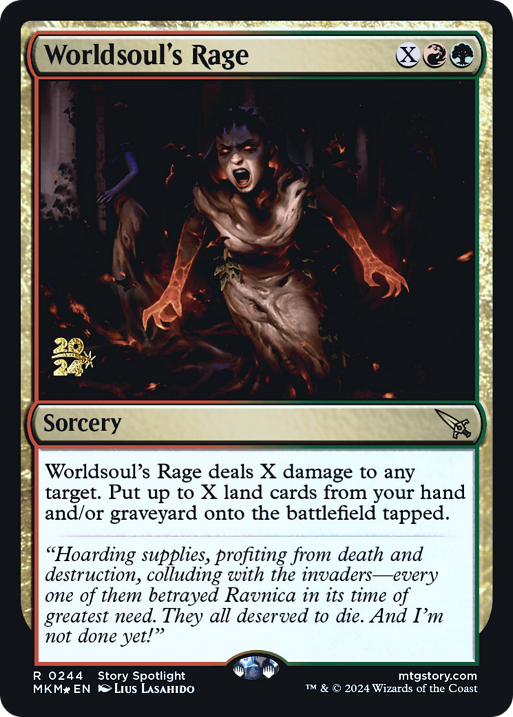 Worldsoul's Rage [Murders at Karlov Manor Prerelease Promos] | Clutch Gaming