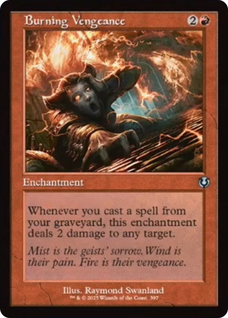 Burning Vengeance (Retro Frame) [Innistrad Remastered] | Clutch Gaming