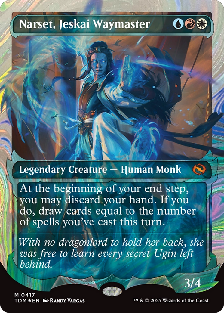 Narset, Jeskai Waymaster (Showcase) (Halo Foil) [Tarkir: Dragonstorm] | Clutch Gaming