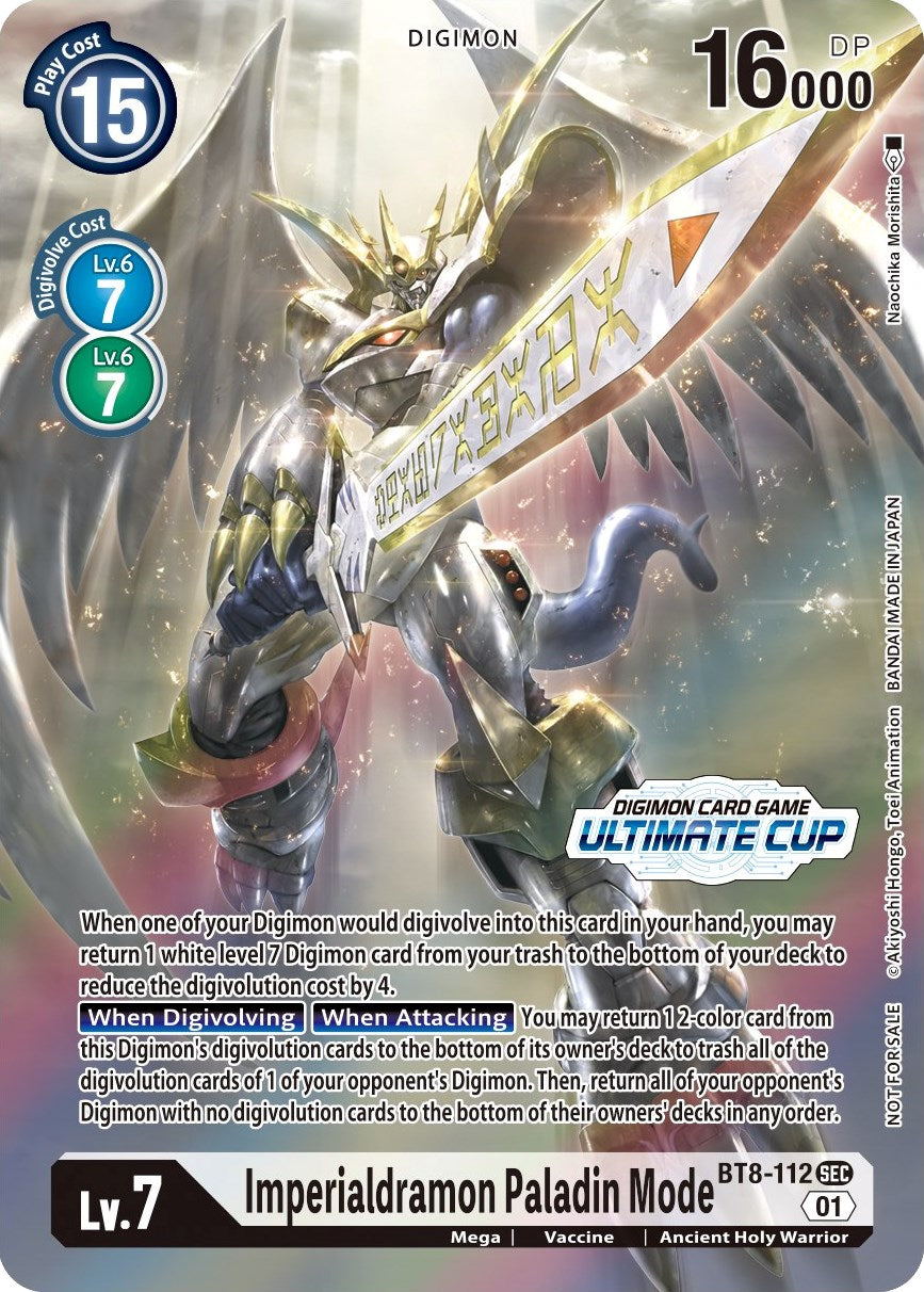 Imperialdramon Paladin Mode [BT8-112] (April Ultimate Cup 2022) [New Awakening Promos] | Clutch Gaming