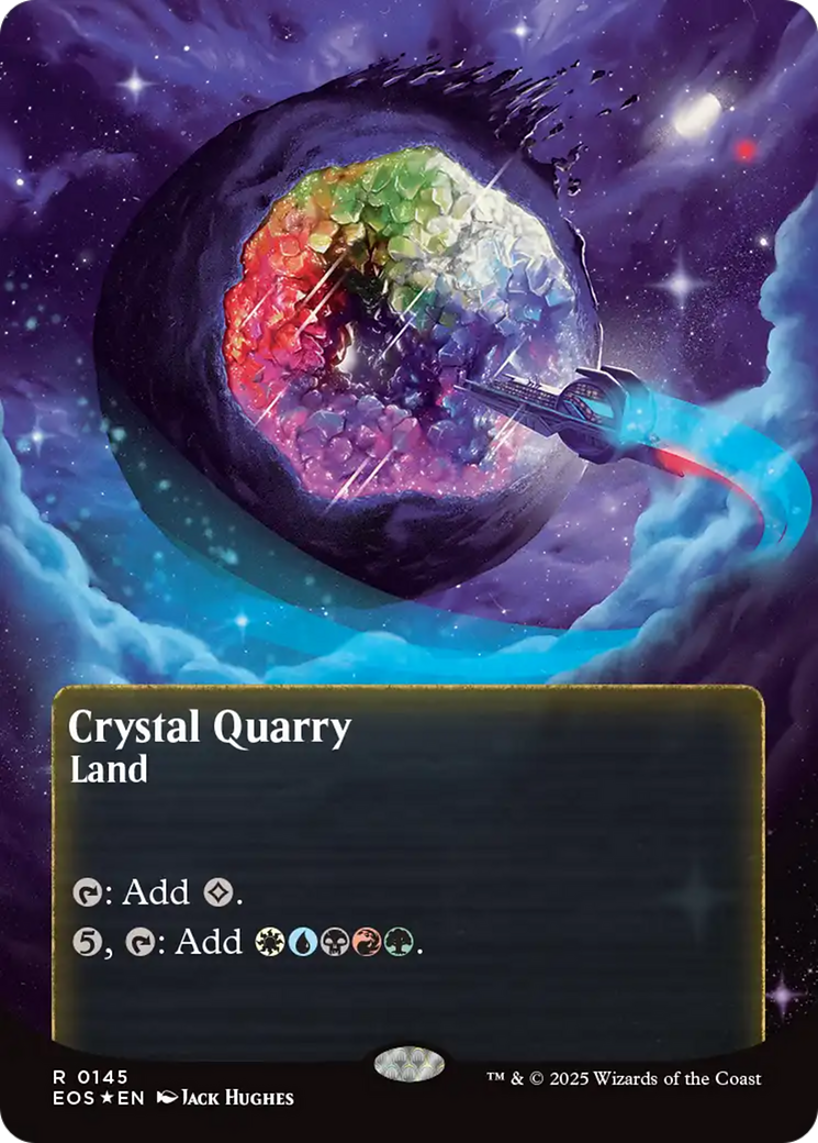 Crystal Quarry (0145) (Borderless) (Galaxy Foil) [Edge of Eternities: Stellar Sights] | Clutch Gaming