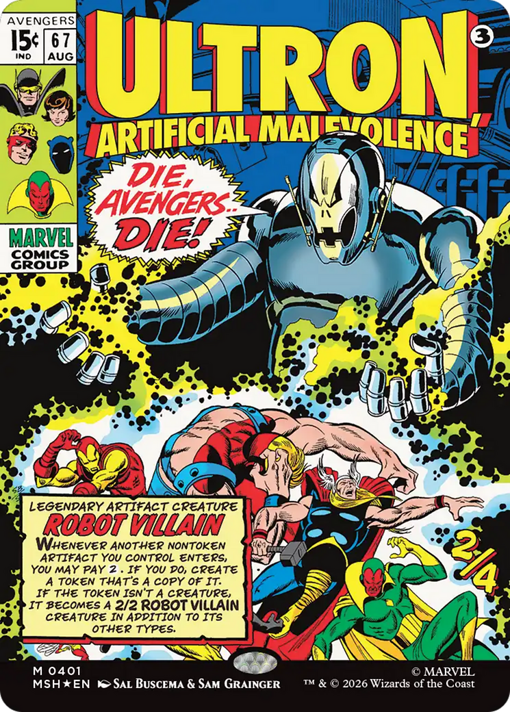 Ultron, Artificial Malevolence (Borderless) (0401) [Marvel Super Heroes] | Clutch Gaming