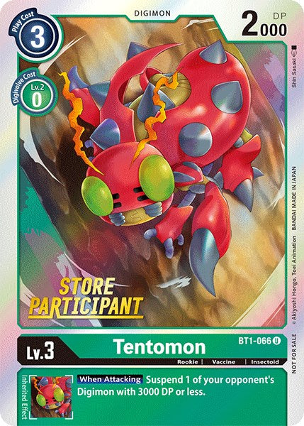 Tentomon [BT1-066] (Store Participant) [Release Special Booster Promos] | Clutch Gaming