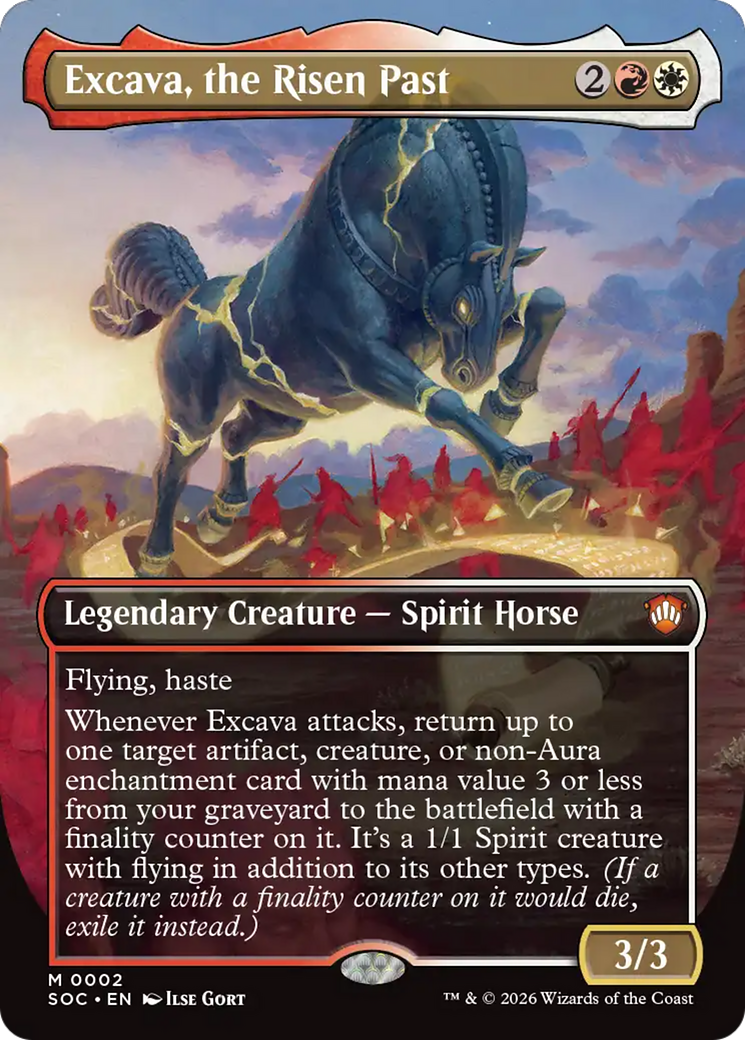 Excava, the Risen Past (Borderless) [Secrets of Strixhaven Commander] | Clutch Gaming