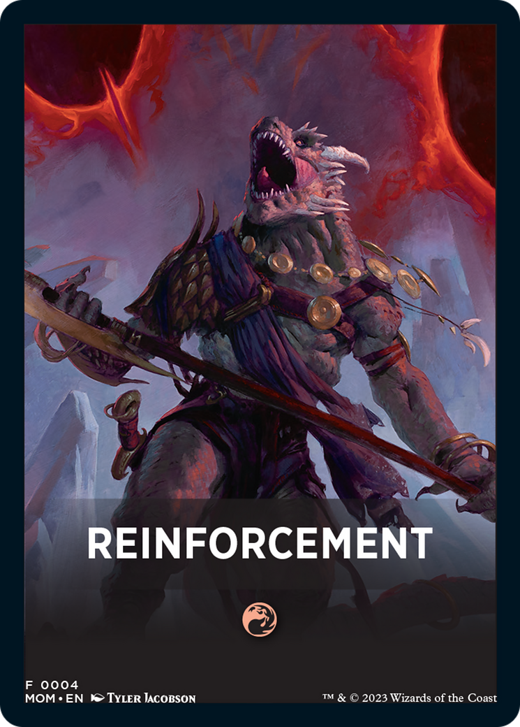 Reinforcement Theme Card [March of the Machine Tokens] | Clutch Gaming