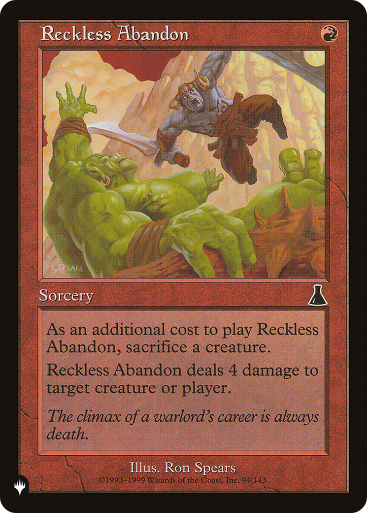 Reckless Abandon [The List Reprints] | Clutch Gaming