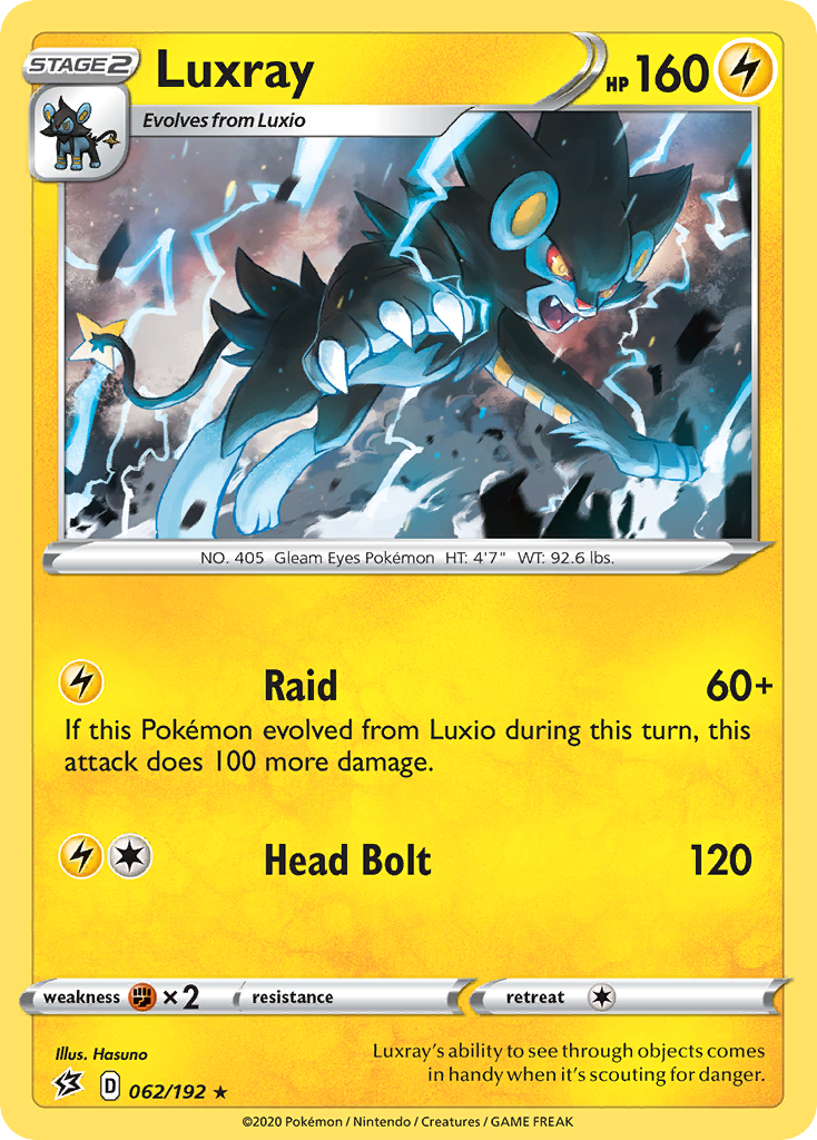 Luxray (062/192) [Sword & Shield: Rebel Clash] | Clutch Gaming