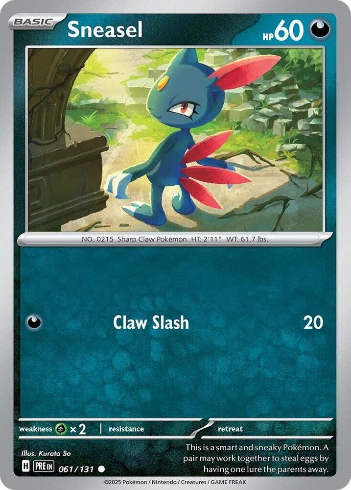 Sneasel (061/131) [Scarlet & Violet: Prismatic Evolutions] | Clutch Gaming