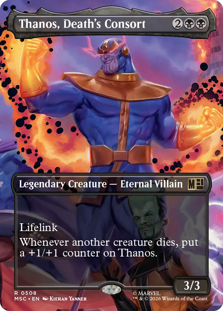 Thanos, Death's Consort (Borderless) [Marvel Super Heroes Commander] | Clutch Gaming