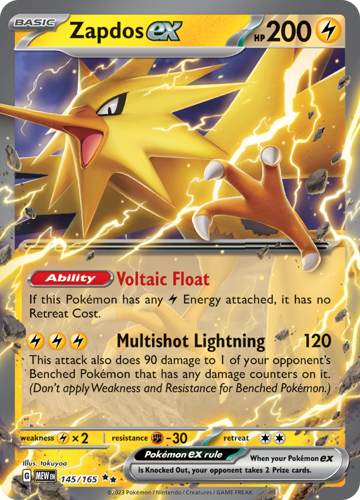 Zapdos ex (145/165) [Scarlet & Violet: 151] | Clutch Gaming