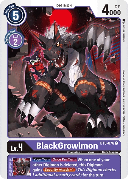 BlackGrowlmon [BT5-076] [Battle of Omni] | Clutch Gaming