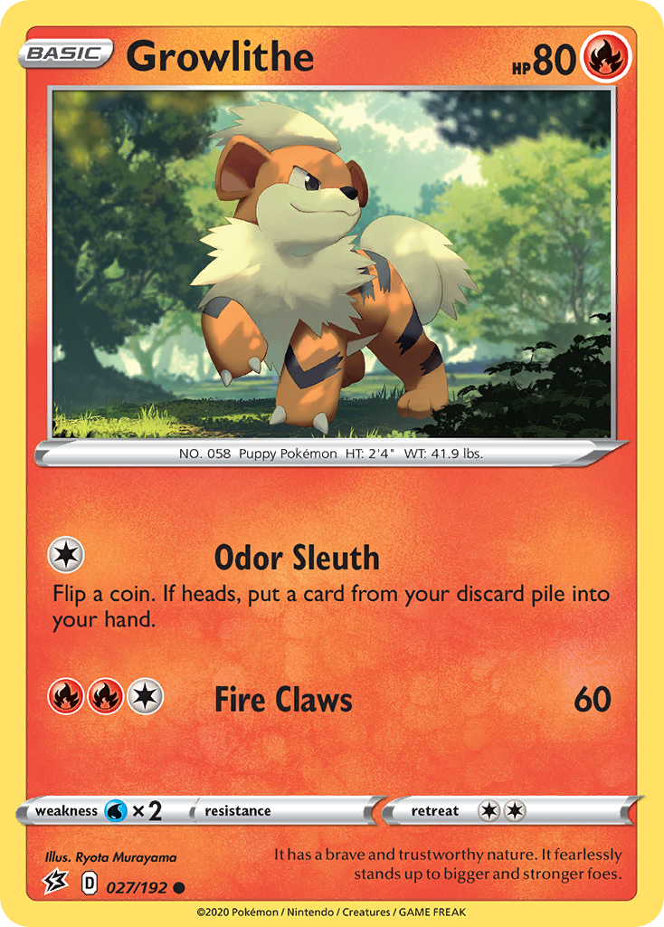 Growlithe (027/192) [Sword & Shield: Rebel Clash] | Clutch Gaming