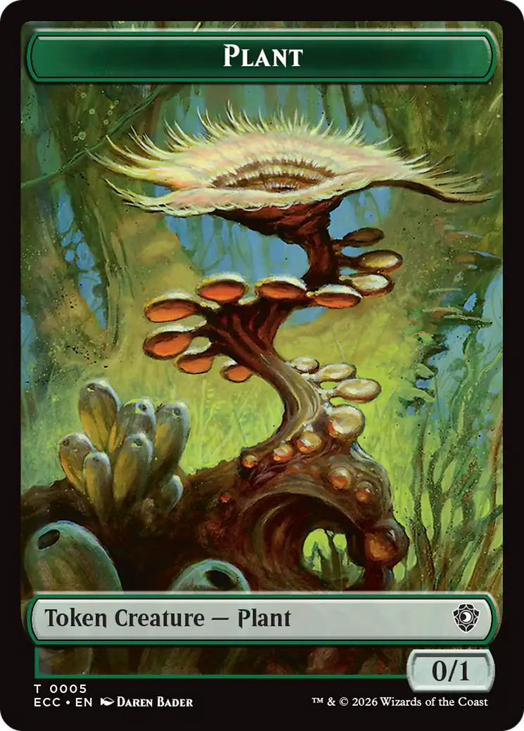 Elf Warrior (0004) // Plant (0005) Double-Sided Token [Lorwyn Eclipsed Tokens] | Clutch Gaming