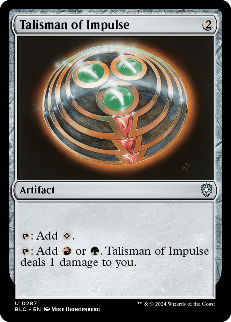 Talisman of Impulse [Bloomburrow Commander] | Clutch Gaming