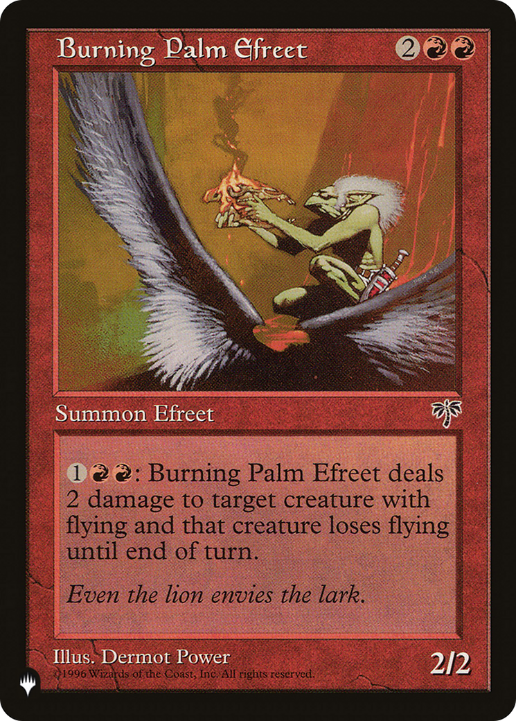 Burning Palm Efreet [The List Reprints] | Clutch Gaming