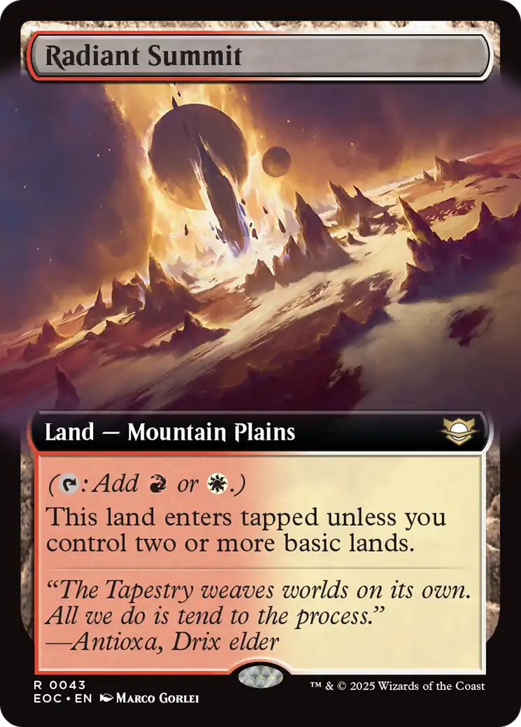 Radiant Summit (Extended Art) [Edge of Eternities Commander] | Clutch Gaming