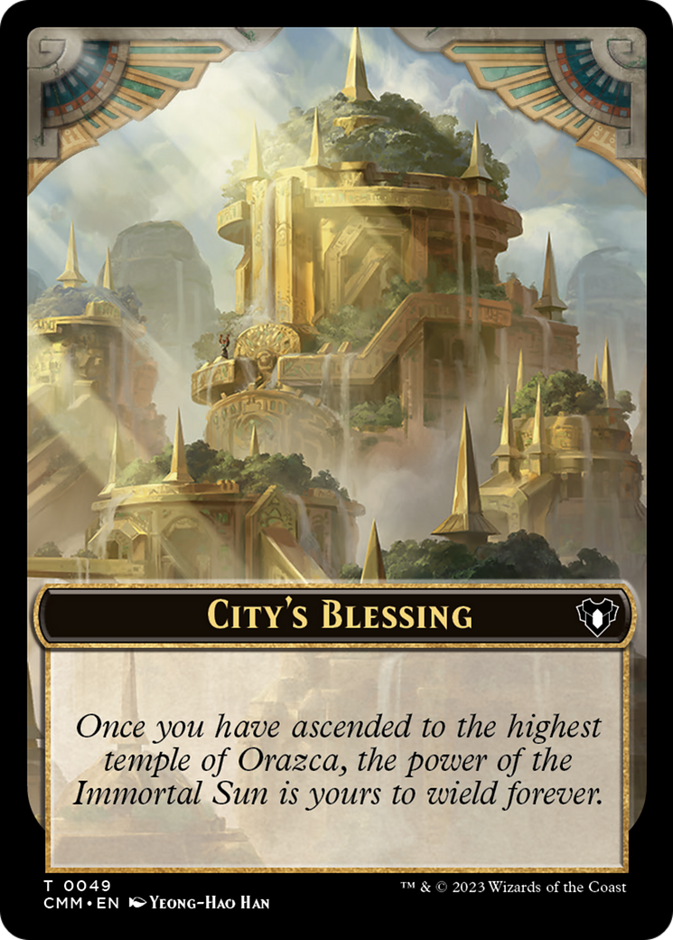 City's Blessing // Construct (41) Double-Sided Token [Commander Masters Tokens] | Clutch Gaming