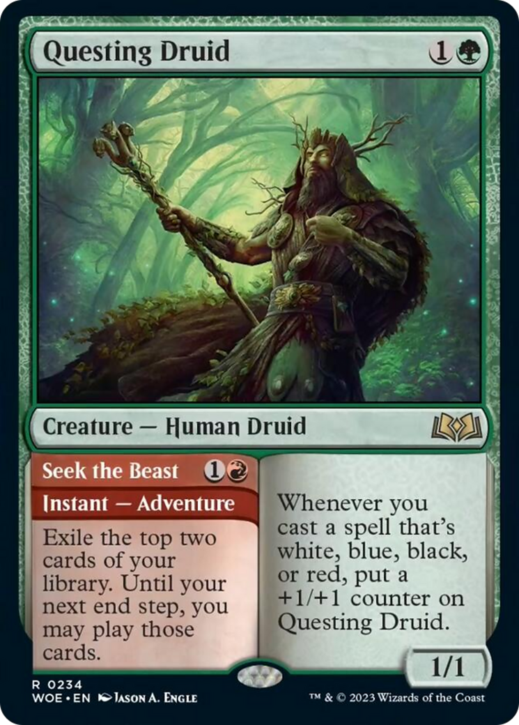 Questing Druid // Seek the Beast [Wilds of Eldraine] | Clutch Gaming