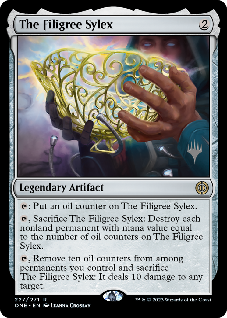 The Filigree Sylex (Promo Pack) [Phyrexia: All Will Be One Promos] | Clutch Gaming