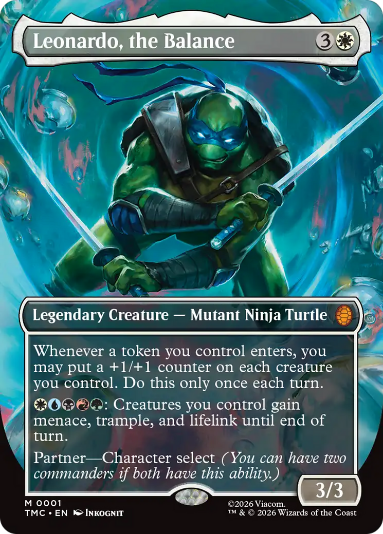 Leonardo, the Balance (Borderless) [Teenage Mutant Ninja Turtles Commander] | Clutch Gaming