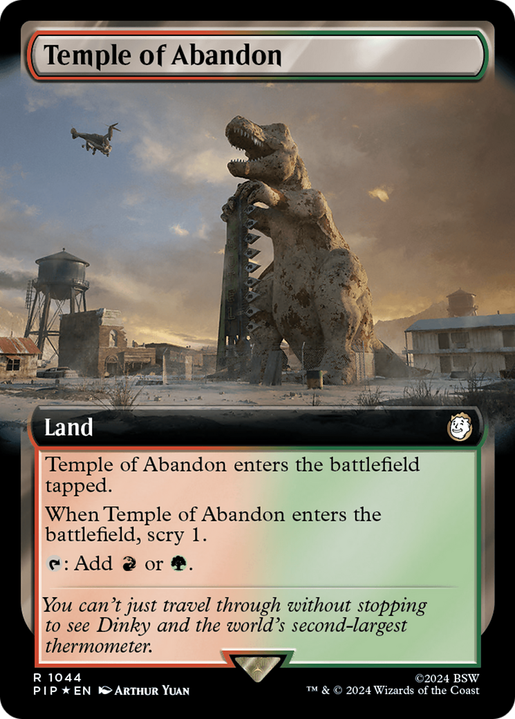 Temple of Abandon (Extended Art) (Surge Foil) [Fallout] | Clutch Gaming