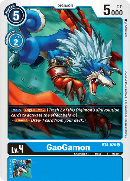 GaoGamon [BT4-026] [Great Legend] | Clutch Gaming