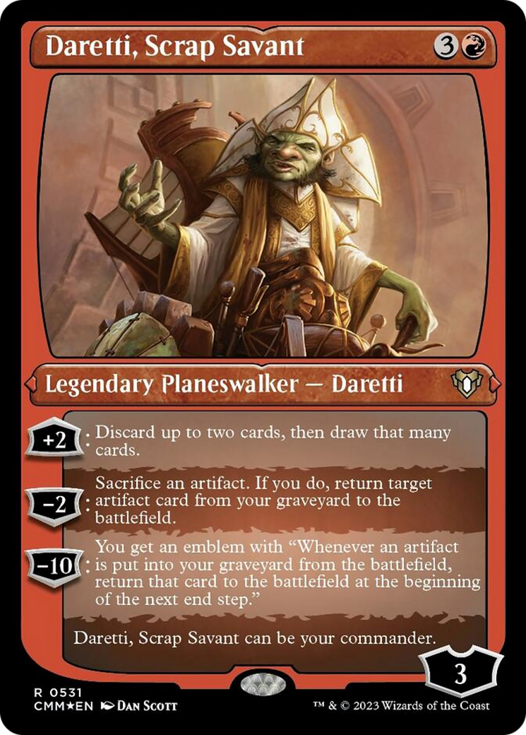 Daretti, Scrap Savant (Foil Etched) [Commander Masters] | Clutch Gaming