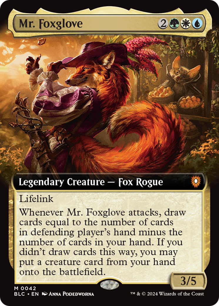 Mr. Foxglove (Extended Art) [Bloomburrow Commander] | Clutch Gaming