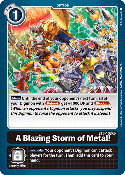 A Blazing Storm of Metal! [BT5-103] [Battle of Omni] | Clutch Gaming