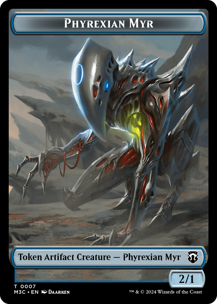 Phyrexian Myr // Servo Double-Sided Token [Modern Horizons 3 Commander Tokens] | Clutch Gaming