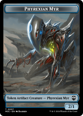 Phyrexian Myr (Ripple Foil) // Servo Double-Sided Token [Modern Horizons 3 Commander Tokens] | Clutch Gaming