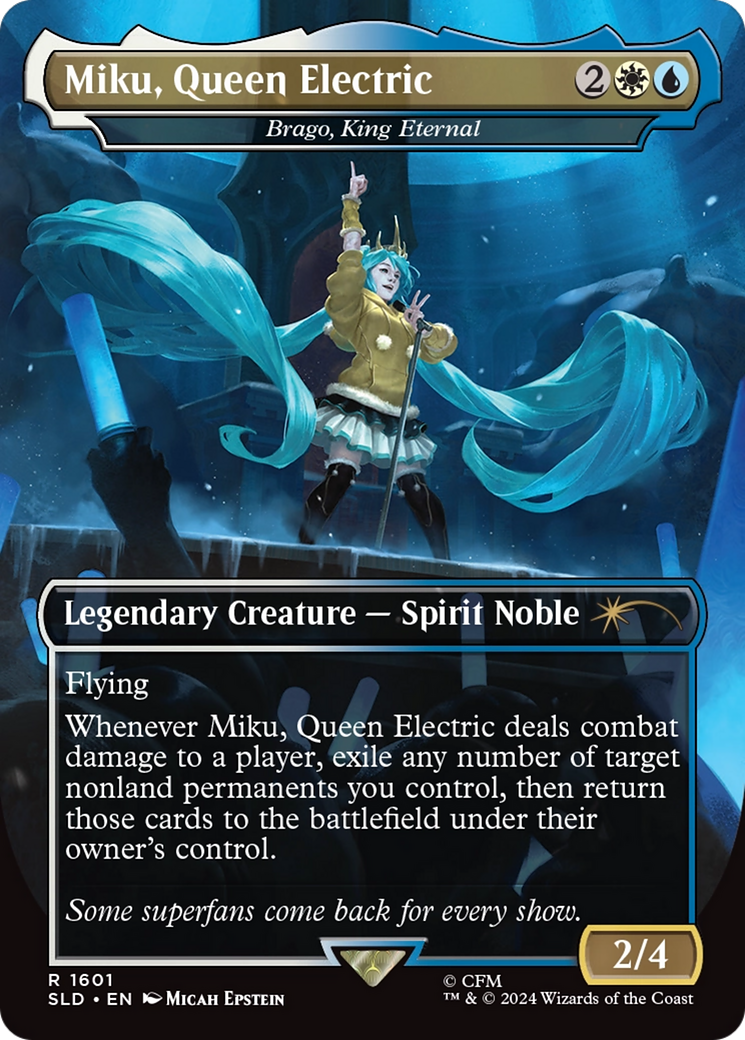 Miku, Queen Electric - Brago, King Eternal (Rainbow Foil) [Secret Lair Drop Series] | Clutch Gaming